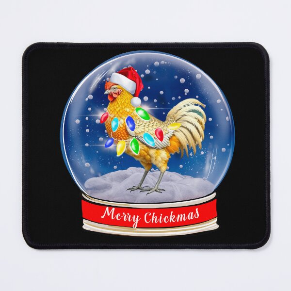 Item preview, Merry Chickmas Christmas Chicken Snow Globe designed and sold by PG Illustration.