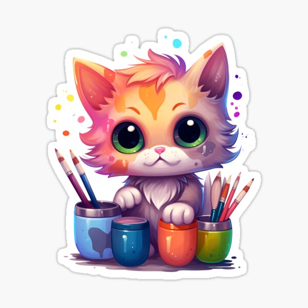 Item preview, Painter cat designed and sold by PrintablePalace.