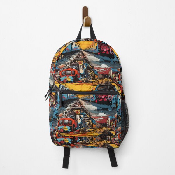 Item preview, Graffiti Train Dystopian Art #1 designed and sold by CareToCanvas.