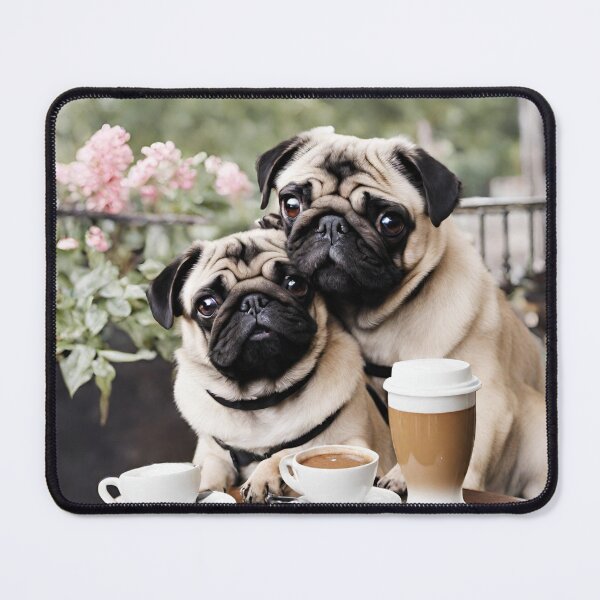 Item preview, Pugs at Coffee designed and sold by emiliapapaya.