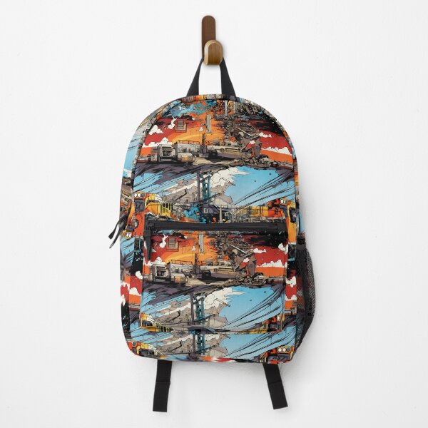Item preview, Graffiti Train Dystopian Art #2 designed and sold by CareToCanvas.