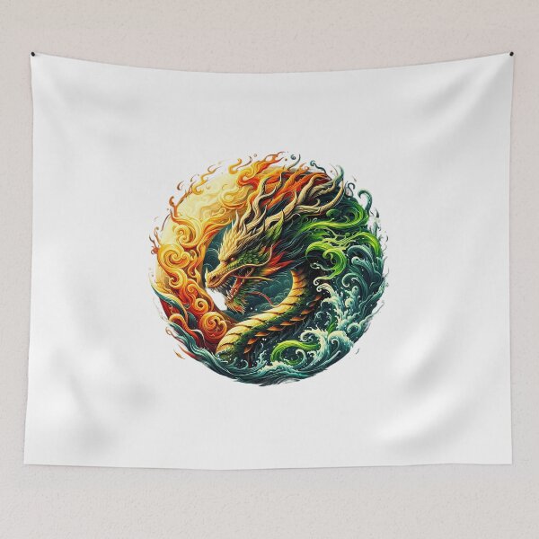 Item preview,  Eternal Dance of the Flame-Wave Dragon designed and sold by Pixel Dome.