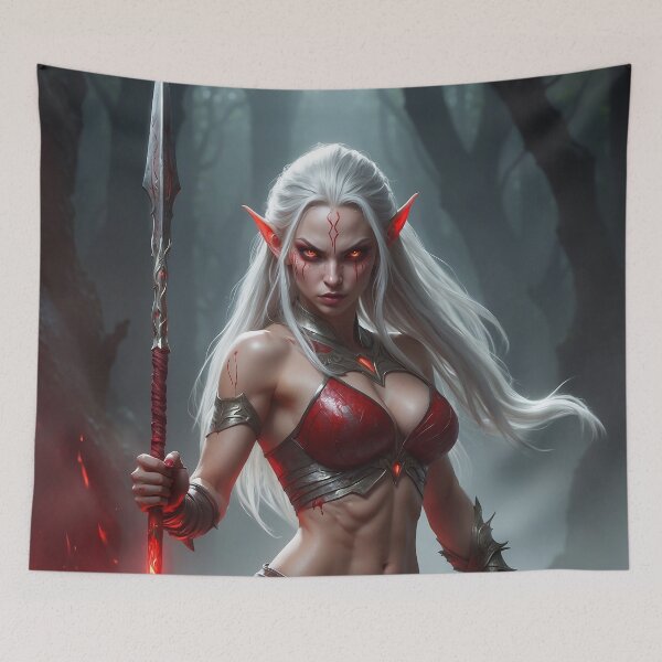 Item preview, Fantasy warriors characters elf woman designed and sold by Colorful-Worlds.