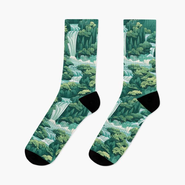 Item preview, Cute Digital Art Waterfall Nature Scene designed and sold by CareToCanvas.