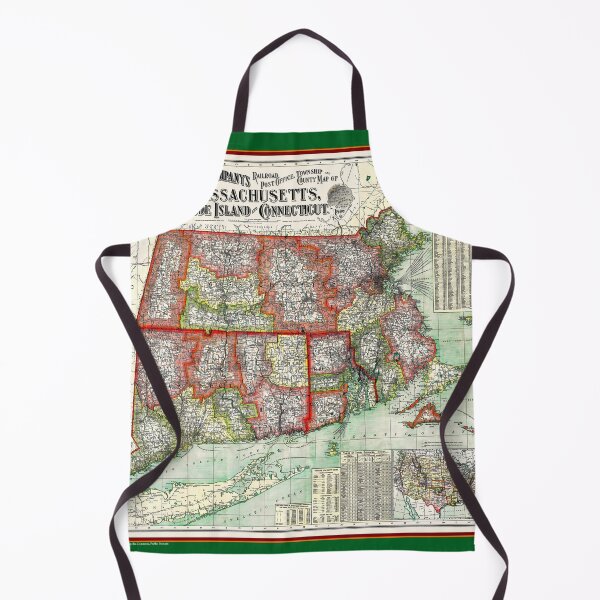 Item preview, National Publishers Map of Massachusetts, Rhode Island and Connecticut designed and sold by Chuck Mountain Poster Art.