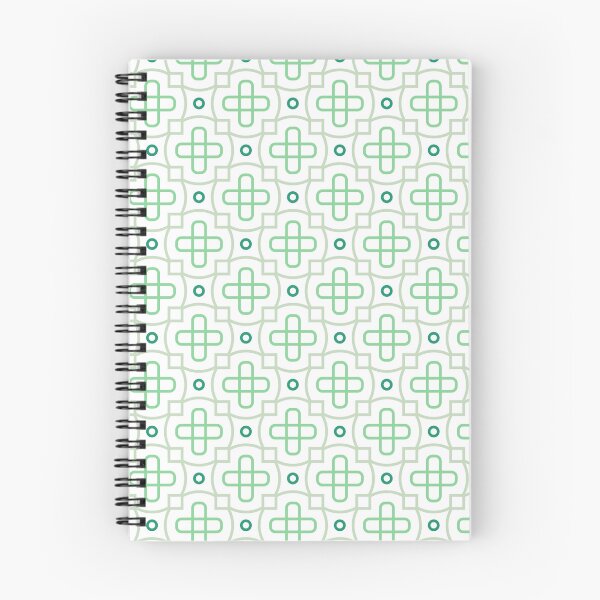 Item preview, Mint Green Crosses Circles Leaves Petals Geometric Intersecting Lines Spring Pattern designed and sold by PenguinForests.