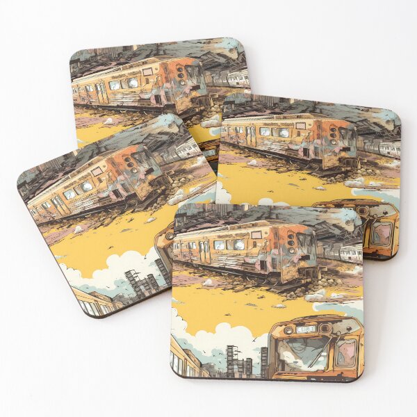 Item preview, Graffiti Train Dystopian Art #5 designed and sold by CareToCanvas.