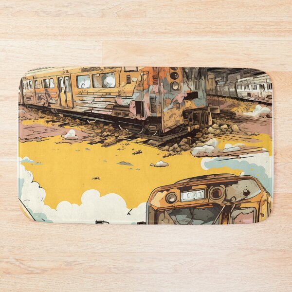 Item preview, Graffiti Train Dystopian Art #5 designed and sold by CareToCanvas.