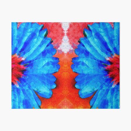 Away Through The Blue Daisies Art Board Print