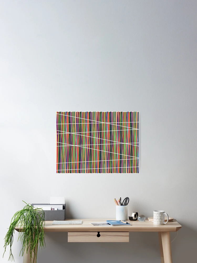 Thumbnail 2 of 3, Poster, Random lines pattern designed and sold by pranati.