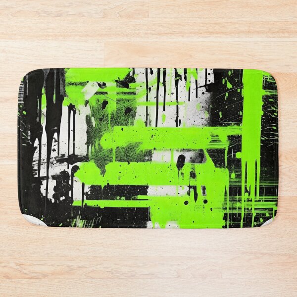Item preview, Neon Green Abstract Urban Splatter Art designed and sold by inkArtistryfine.
