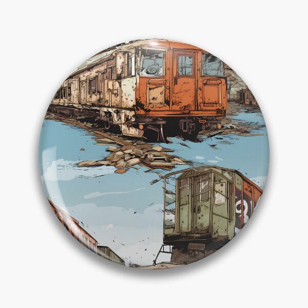 Item preview, Graffiti Train Dystopian Art #7 designed and sold by CareToCanvas.