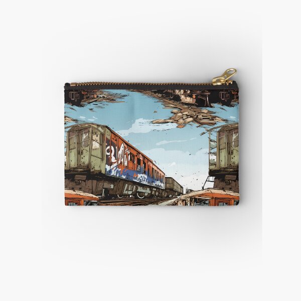 Item preview, Graffiti Train Dystopian Art #7 designed and sold by CareToCanvas.
