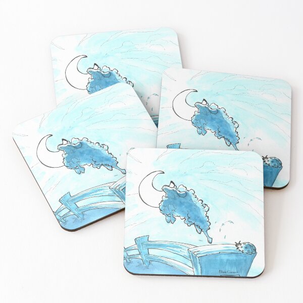 Item preview, Sheep jumping a fence designed and sold by BleuGrenat.