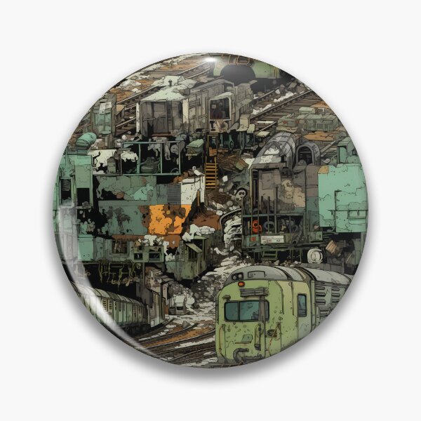 Item preview, Graffiti Train Dystopian Art #8 designed and sold by CareToCanvas.