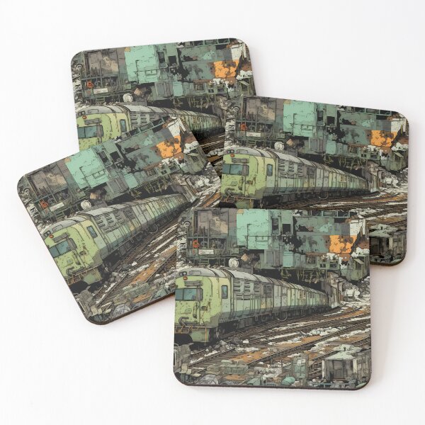 Item preview, Graffiti Train Dystopian Art #8 designed and sold by CareToCanvas.