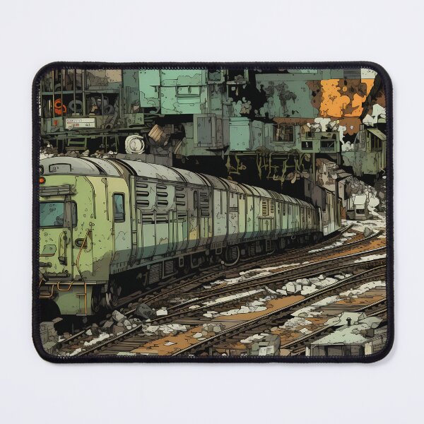 Item preview, Graffiti Train Dystopian Art #8 designed and sold by CareToCanvas.