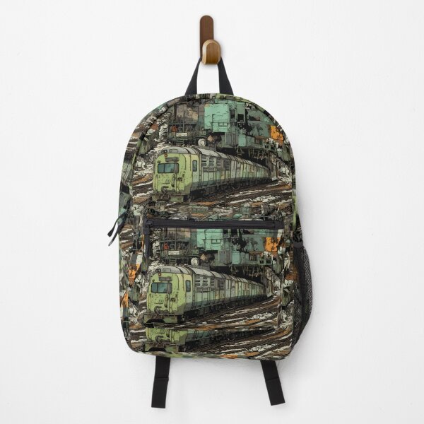 Item preview, Graffiti Train Dystopian Art #8 designed and sold by CareToCanvas.