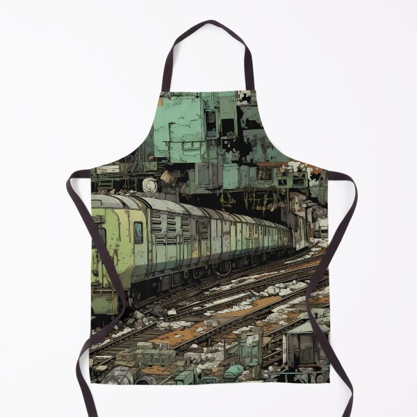Item preview, Graffiti Train Dystopian Art #8 designed and sold by CareToCanvas.