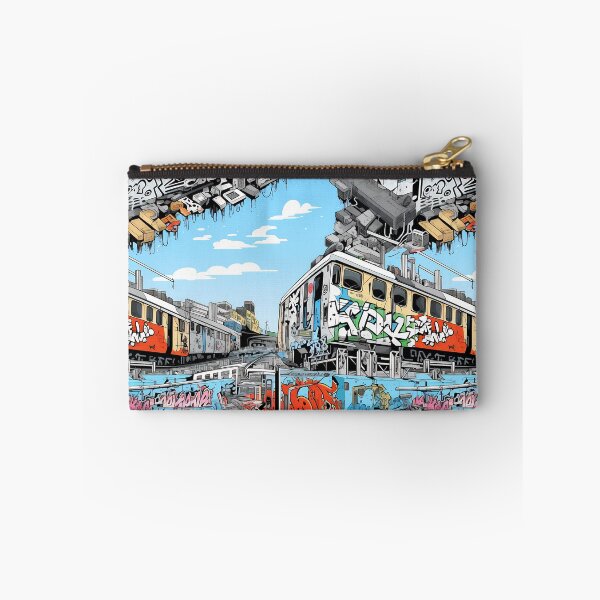 Item preview, Graffiti Train Dystopian Art #9 designed and sold by CareToCanvas.