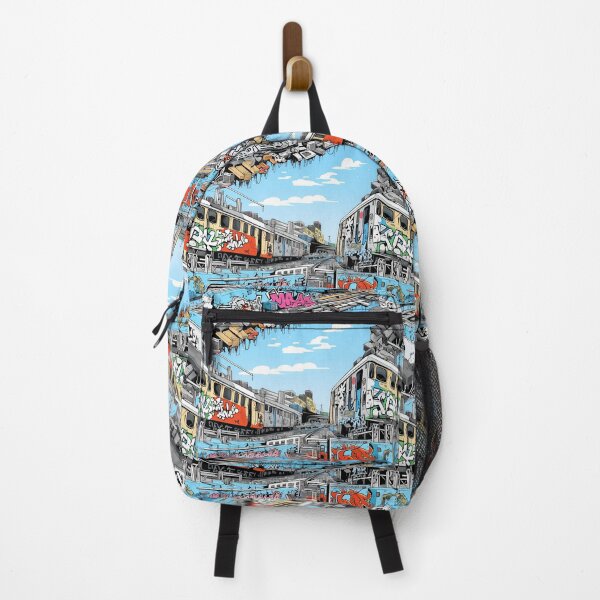 Item preview, Graffiti Train Dystopian Art #9 designed and sold by CareToCanvas.