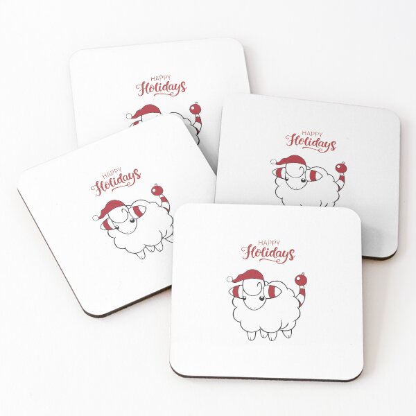 Item preview, Candy cane Mareep Happy Holidays Greeting designed and sold by kyravreeland.