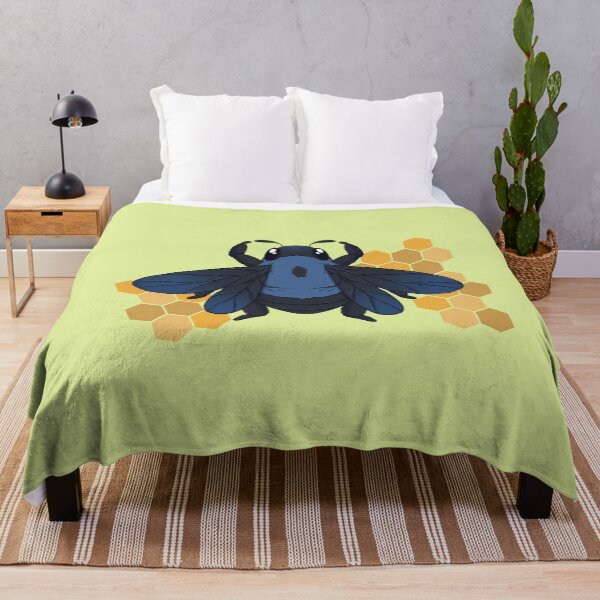 Item preview, Blue caroenter bee with honey cubes designed and sold by dinosaphira99.