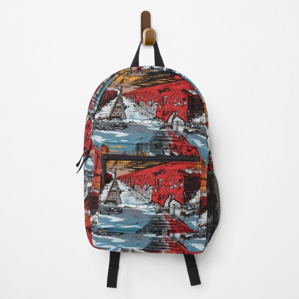 Item preview, Graffiti Train Dystopian Art #10 designed and sold by CareToCanvas.