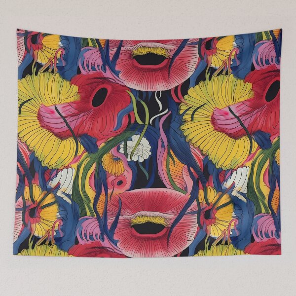 Item preview, Abstract Colorful Flowers Unique Art Style #8 designed and sold by CareToCanvas.