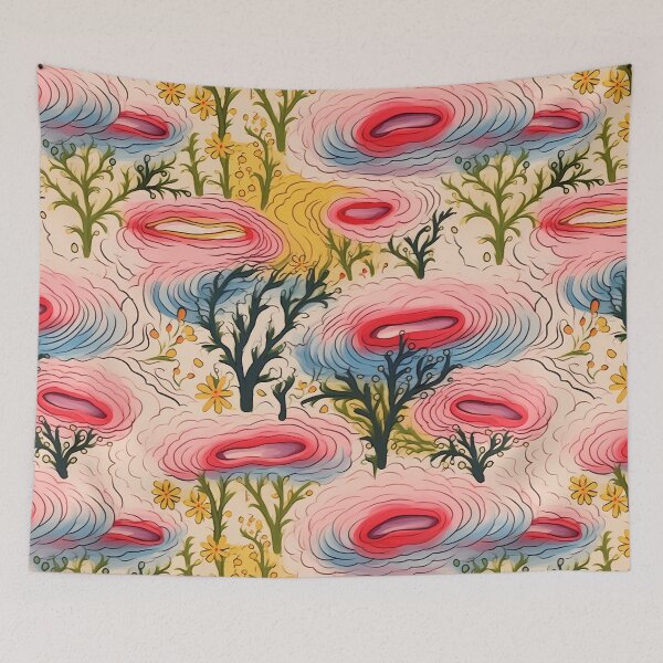 Item preview, Abstract Colorful Flowers Unique Art Style #9 designed and sold by CareToCanvas.