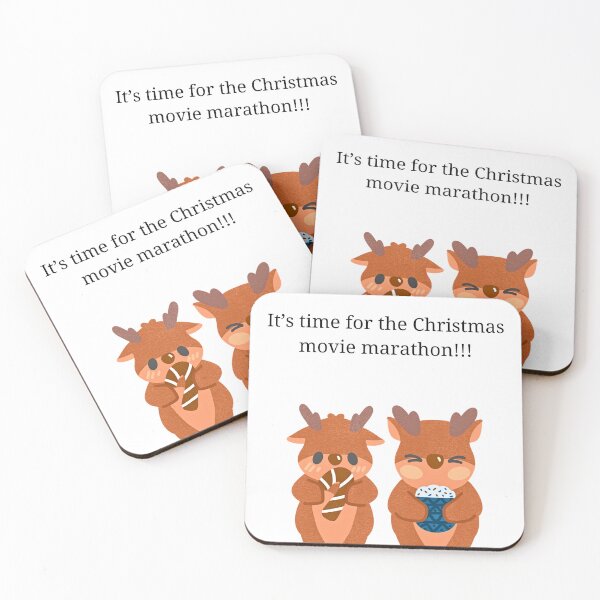 Item preview, Reindeer Christmas Movie Marathon t-shirt designed and sold by MusesCD.