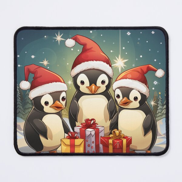 Item preview, Whimsical Christmas Penguins: Adorable Santa Hats, Gift Exchange, Holiday Cheer designed and sold by Huycao211.