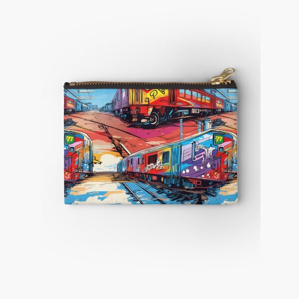 Item preview, Graffiti Train Dystopian Art #11 designed and sold by CareToCanvas.