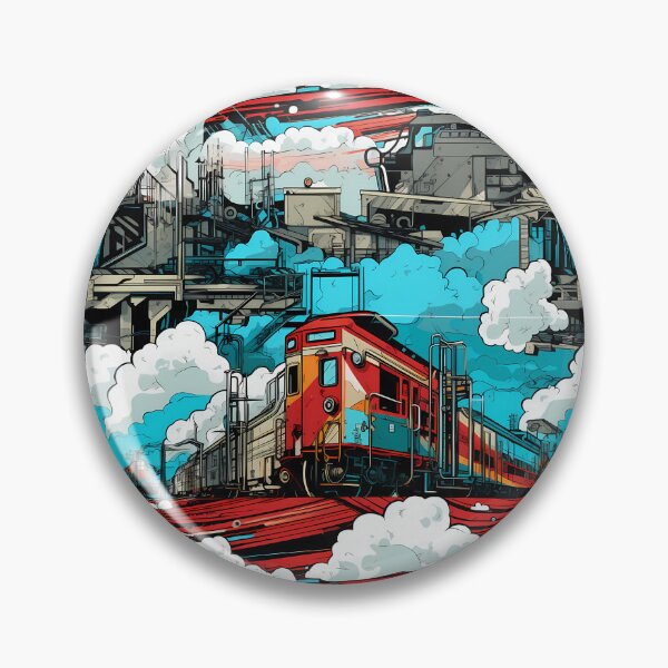 Item preview, Graffiti Train Dystopian Art #12 designed and sold by CareToCanvas.