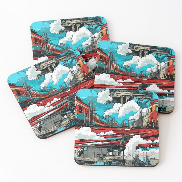 Item preview, Graffiti Train Dystopian Art #12 designed and sold by CareToCanvas.