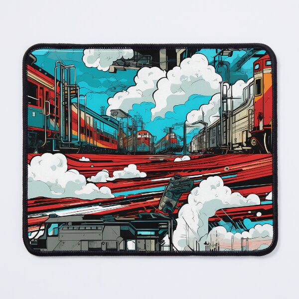 Item preview, Graffiti Train Dystopian Art #12 designed and sold by CareToCanvas.