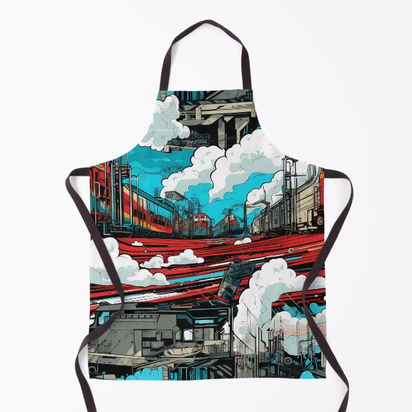 Item preview, Graffiti Train Dystopian Art #12 designed and sold by CareToCanvas.