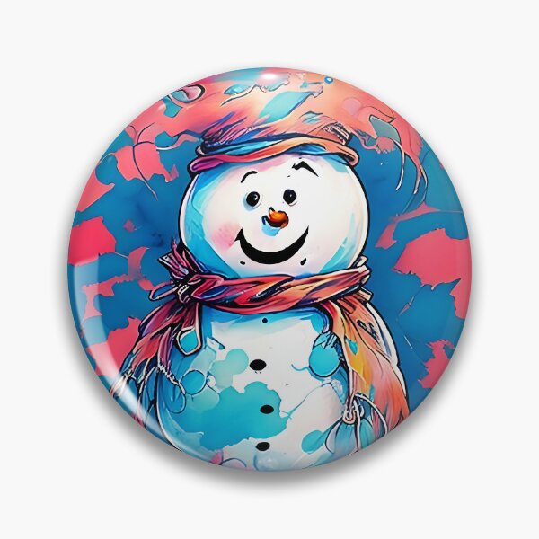 Artikelvorschau, Schneemann-Doddle-Tinten- und Aquarellmuster entworfen und verkauft von LorrieBee.