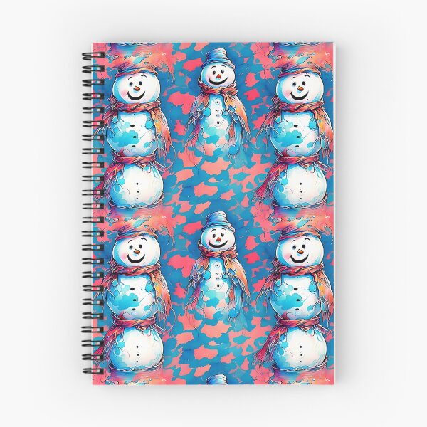 Item preview, Snowman doddle ink and watercolour pattern designed and sold by LorrieBee.