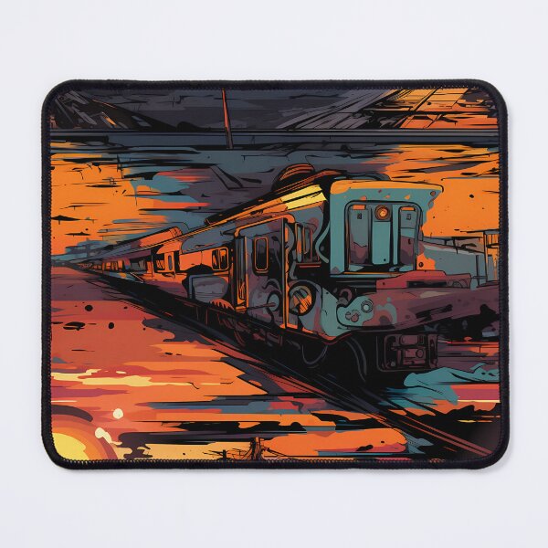 Item preview, Graffiti Train Dystopian Art #13 designed and sold by CareToCanvas.
