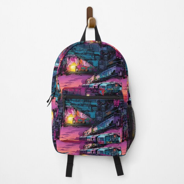 Item preview, Graffiti Train Dystopian Art #14 designed and sold by CareToCanvas.