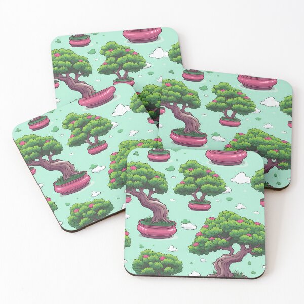 Item preview, Cartoon Floating Bonsai Trees pattern designed and sold by Sp3ctrumOfColor.