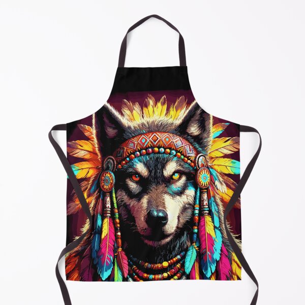 Item preview, Vibrant Native American Chief of the Wolves Image 5 designed and sold by Artbyminga.