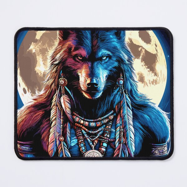 Item preview, Native American Wolfman designed and sold by Artbyminga.