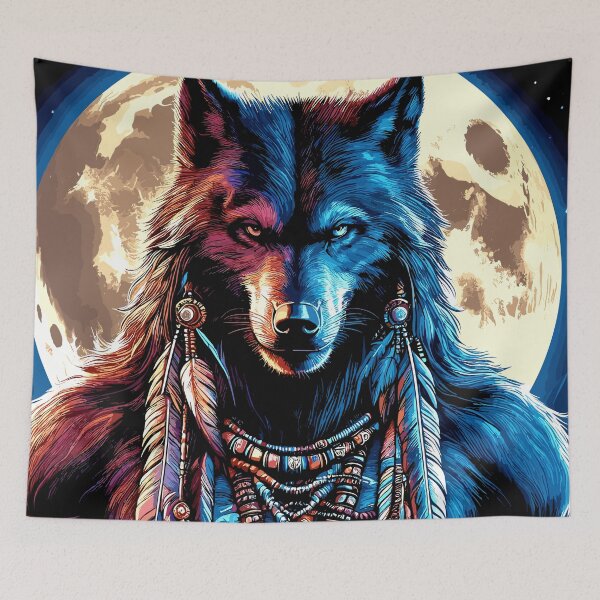 Item preview, Native American Wolfman designed and sold by Artbyminga.