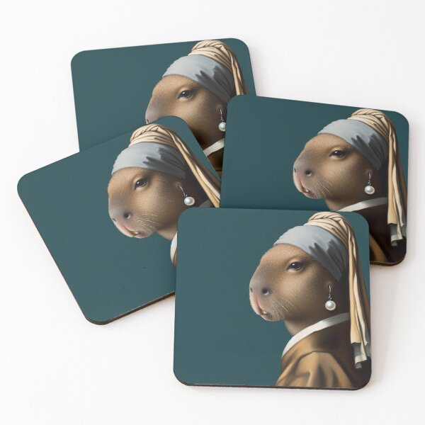 Item preview, Capy with a Pearl Earring designed and sold by ChaoticTees.