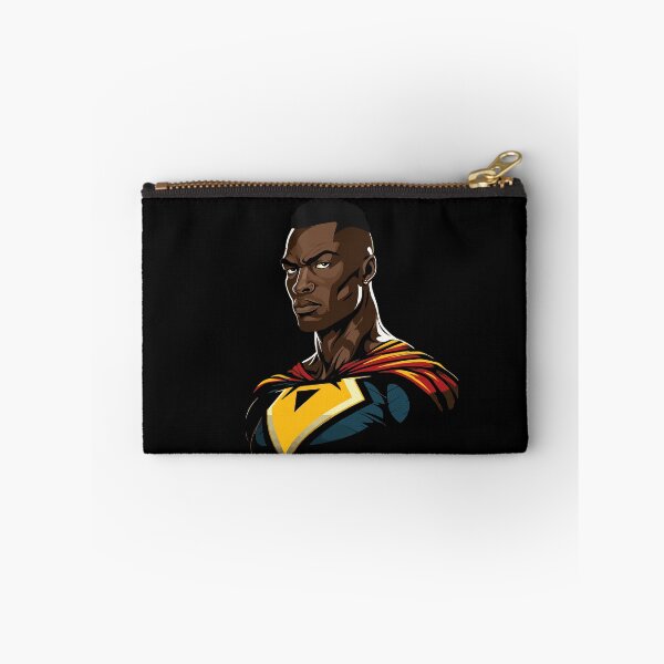Item preview, Cool Black Super Hero Portrait - African SuperHero Cartoon Style designed and sold by MadeByRobots.