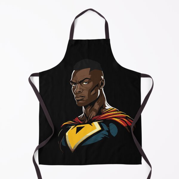Item preview, Cool Black Super Hero Portrait - African SuperHero Cartoon Style designed and sold by MadeByRobots.