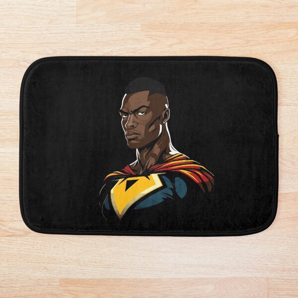 Item preview, Cool Black Super Hero Portrait - African SuperHero Cartoon Style designed and sold by MadeByRobots.