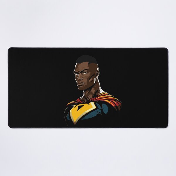 Item preview, Cool Black Super Hero Portrait - African SuperHero Cartoon Style designed and sold by MadeByRobots.